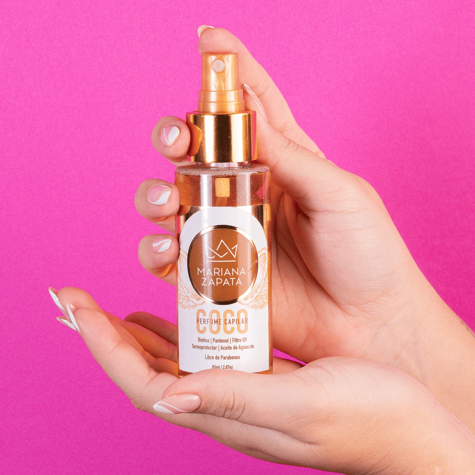 Perfume de Coco con Termoprotector Mariana Zapata 2.8oz - 85ml - Imagen 4