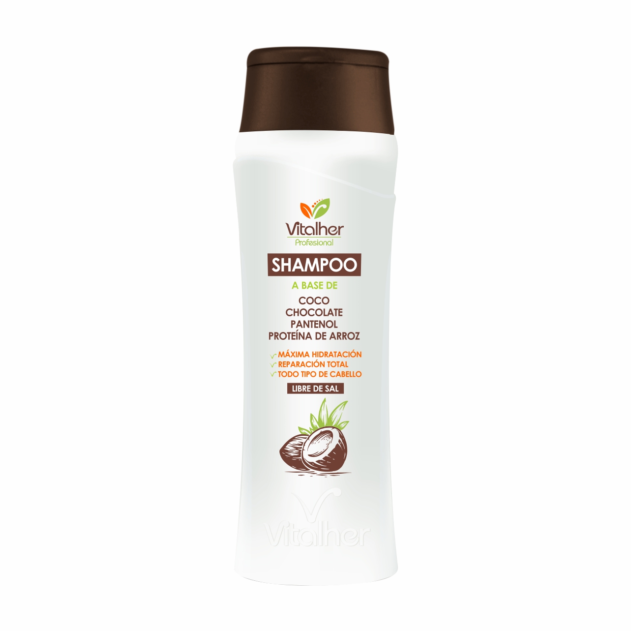 Vitalher Shampoo Coco y Chocolate 350mL Natubelleza